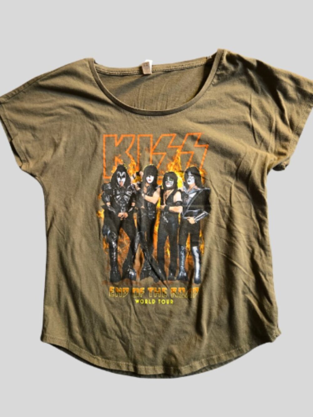 KISS End Of The Road Tour Military Dolman T-Shirt Women's Size M